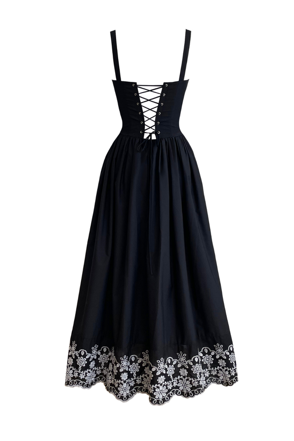 Parisian Midnight Black Midi Dress