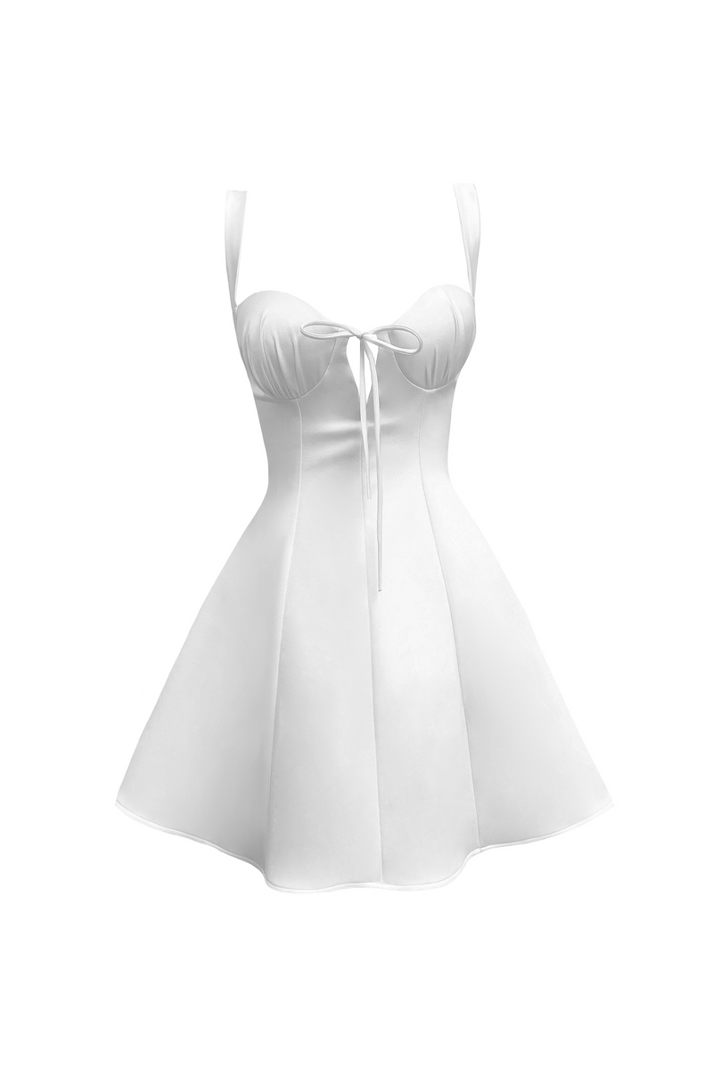 Glam White Mini Dress