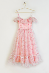 Floral Summer Midi Dress - size XS