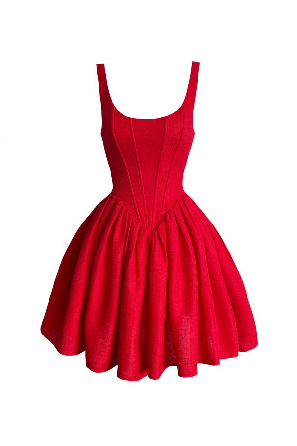 Dahlia Red Mini Dress