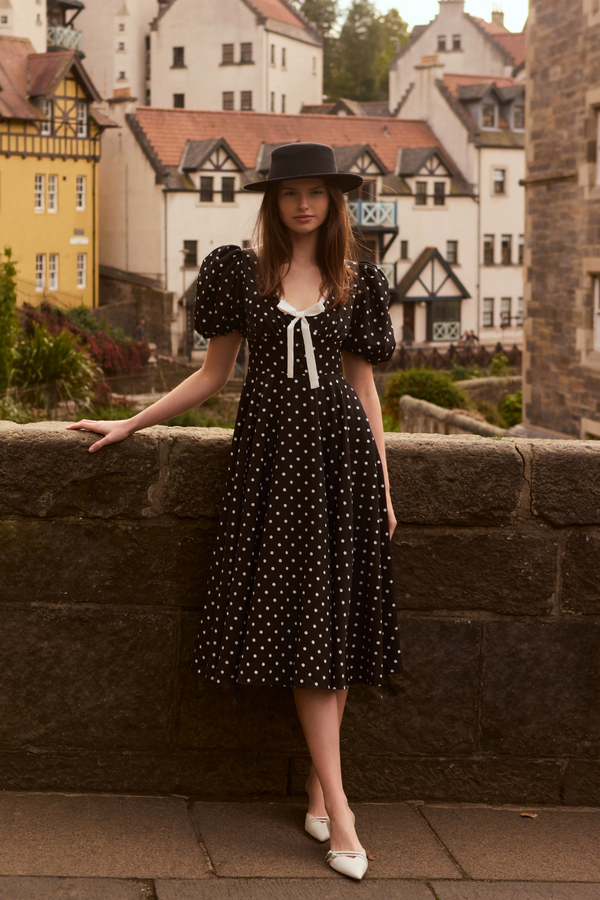 Diana Polka-dot Midi Dress