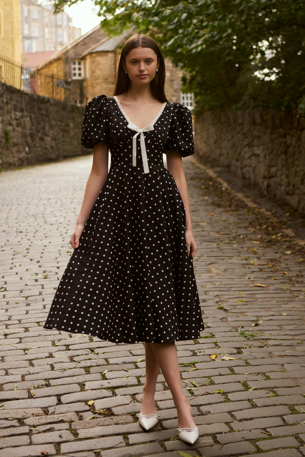 Diana Polka-dot Midi Dress