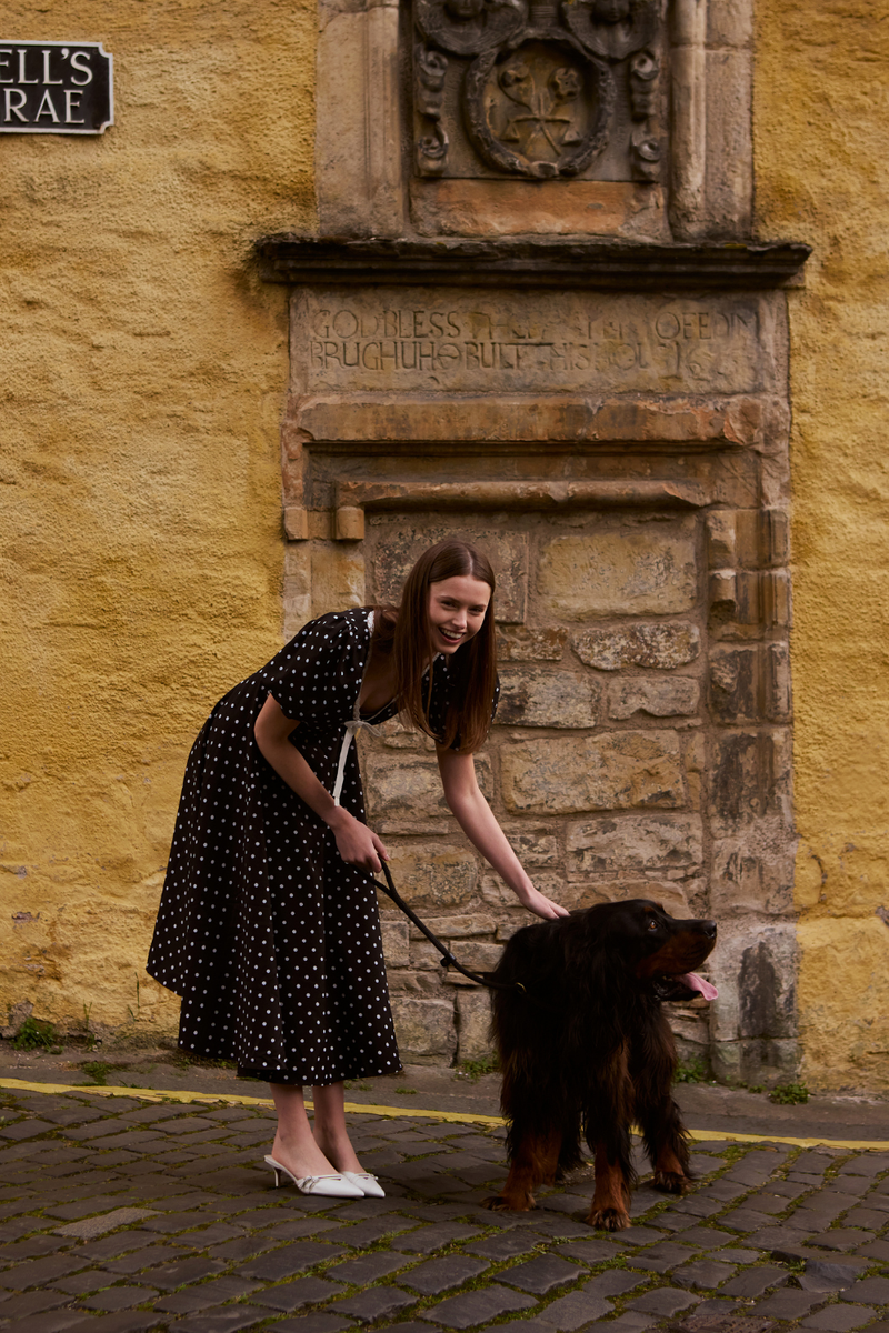 Diana Polka-dot Midi Dress