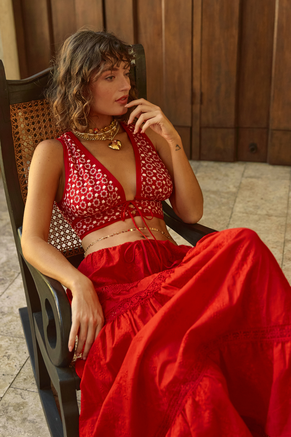 Carnival Red Crop-top