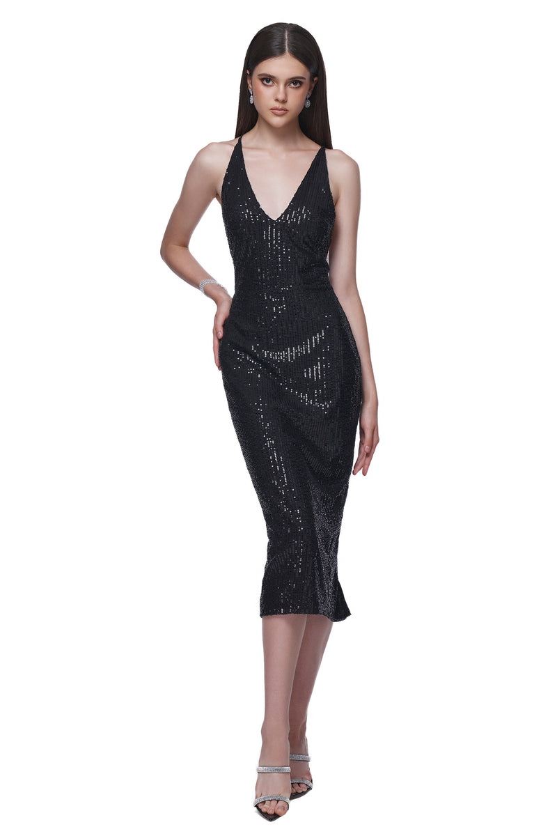 Katerina Sequin Midi Dress