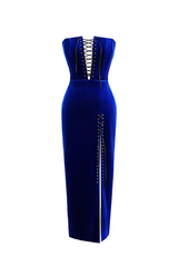 Sapphire Velvet Dress